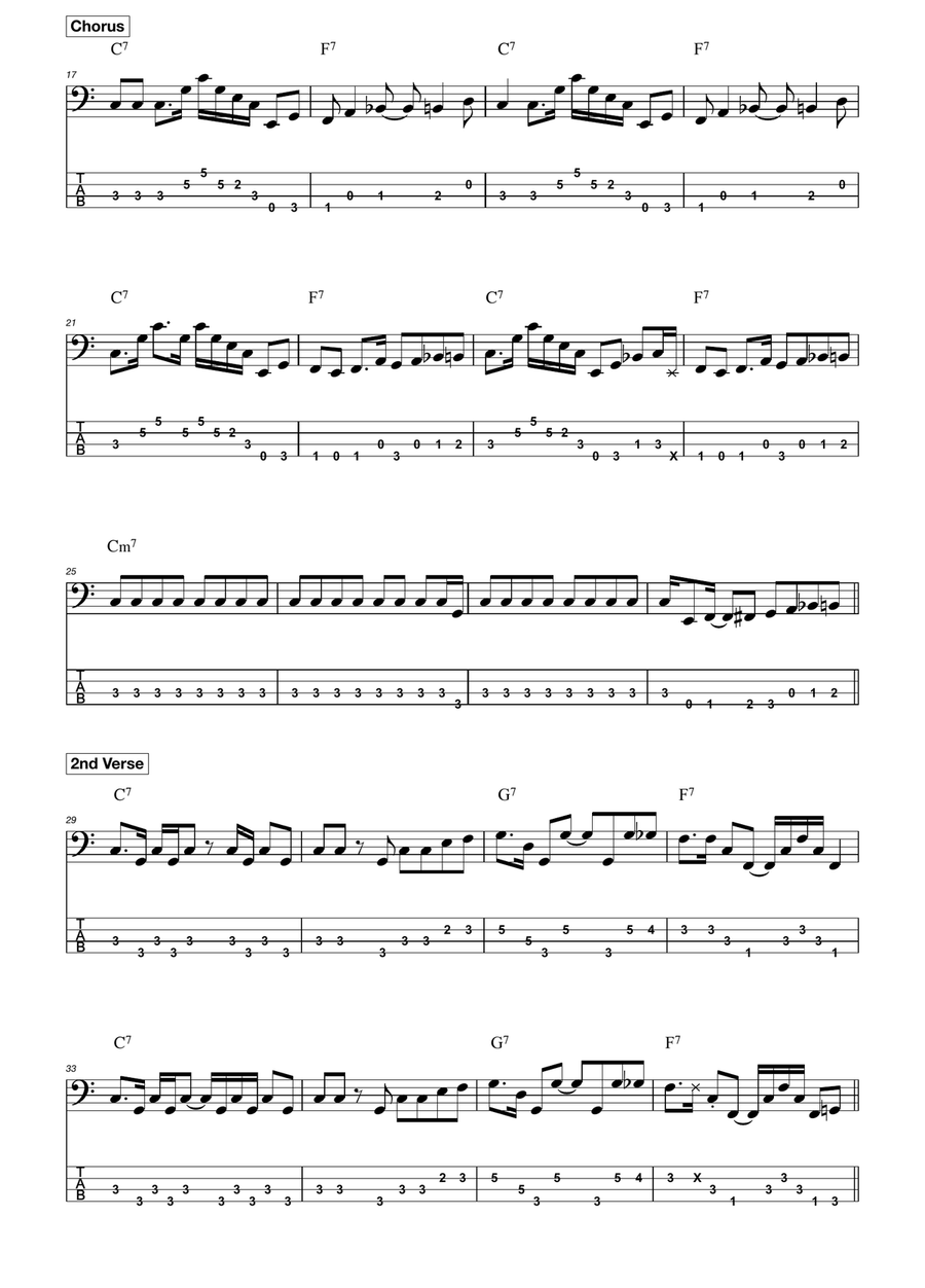 I Heard It Through The Grapevine Bass Guitar Tablature scores gallery preview page 2
