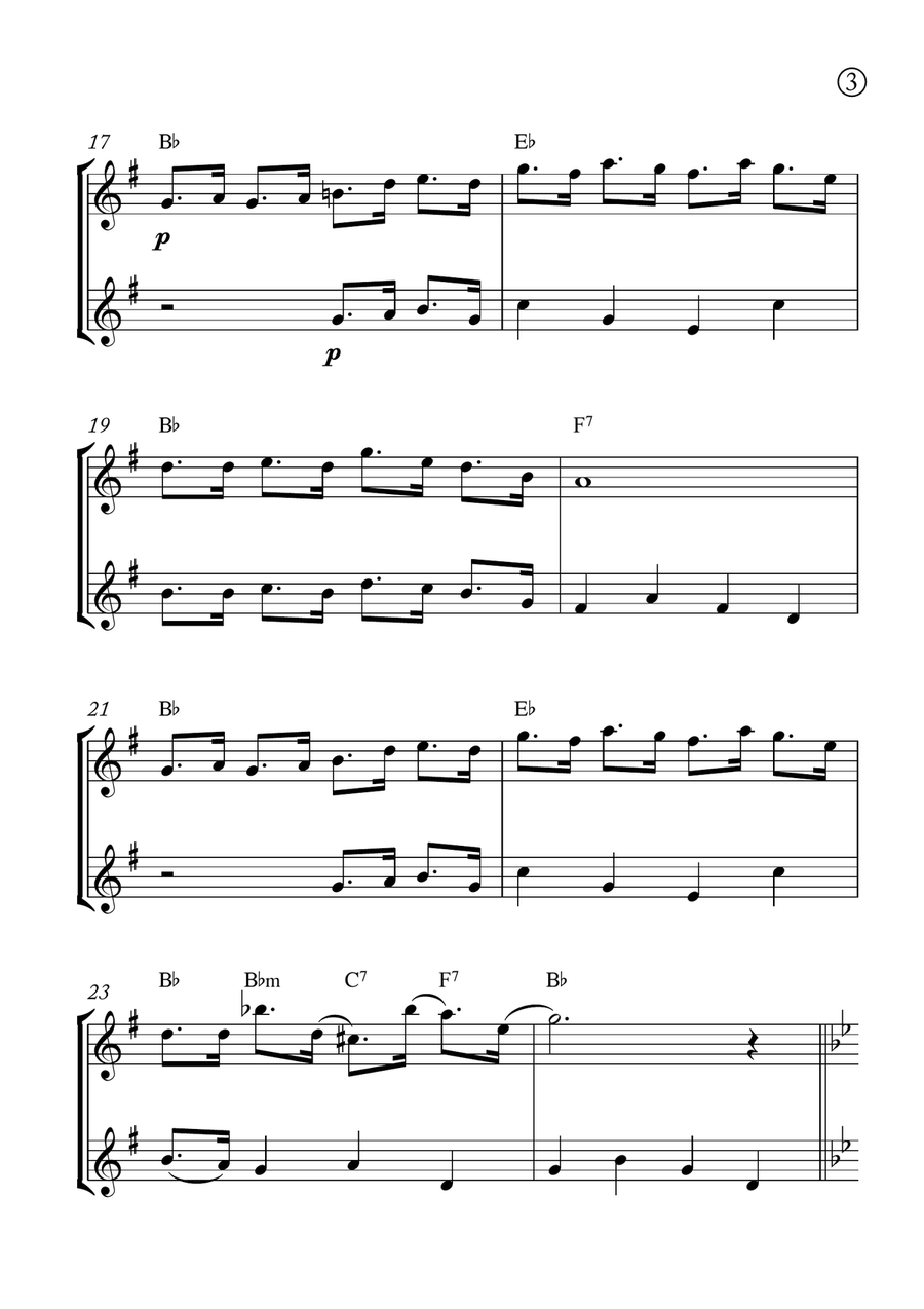 Humoresque Woodwind Duet scores gallery preview page 3