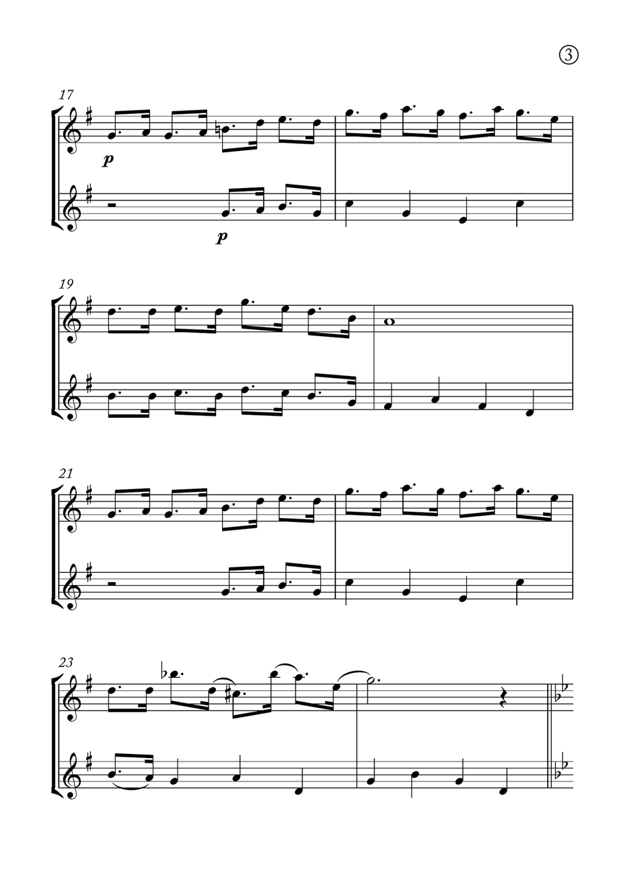 Humoresque Woodwind Duet scores gallery preview page 3