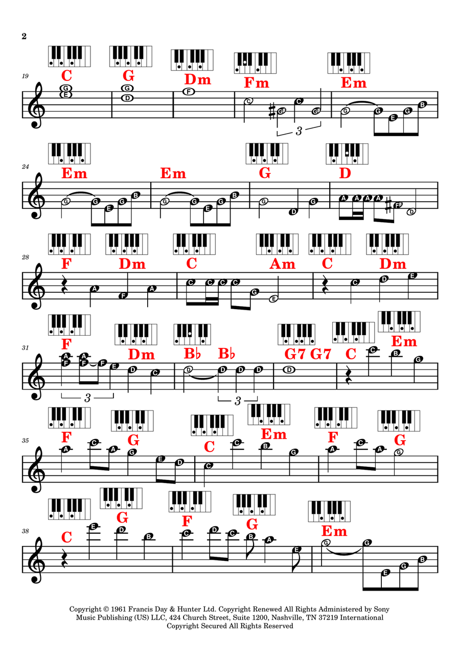 Wonderful Land Wonderful Land Piano scores gallery preview page 2