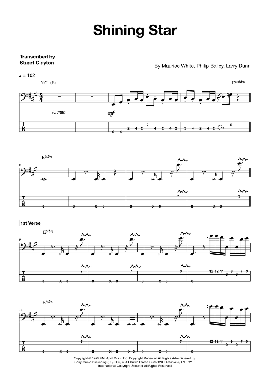 Shining Star Shining Star Acoustic Guitar scores gallery preview page 1