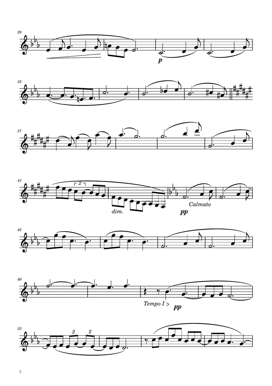 Clair de Lune - Clarinet Solo B-Flat Clarinet scores gallery preview page 2