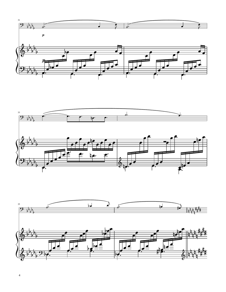 Clair de Lune - Bassoon Solo w/Piano Bassoon Solo scores gallery preview page 4
