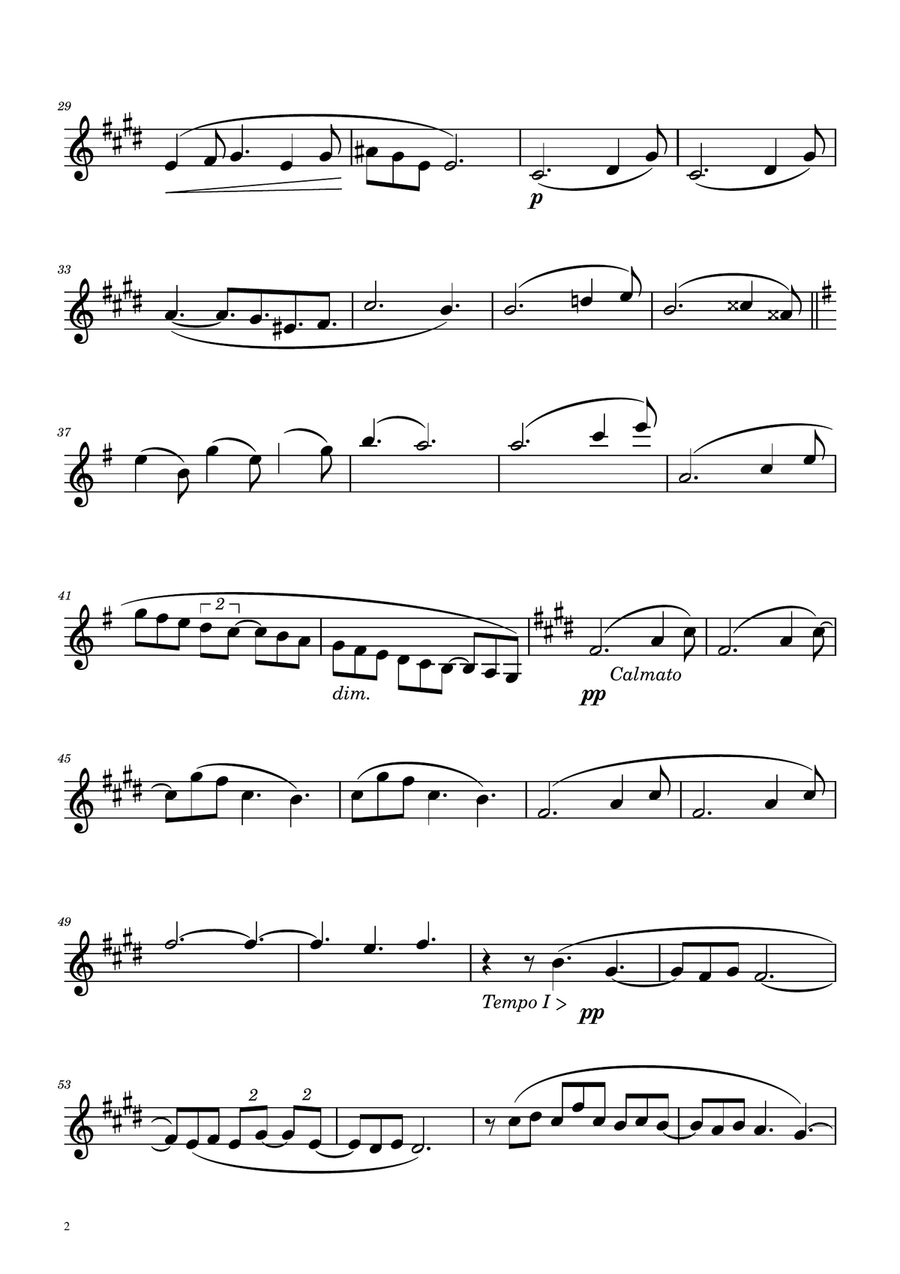 Clair de Lune - Clarinet in A Solo A Clarinet scores gallery preview page 2