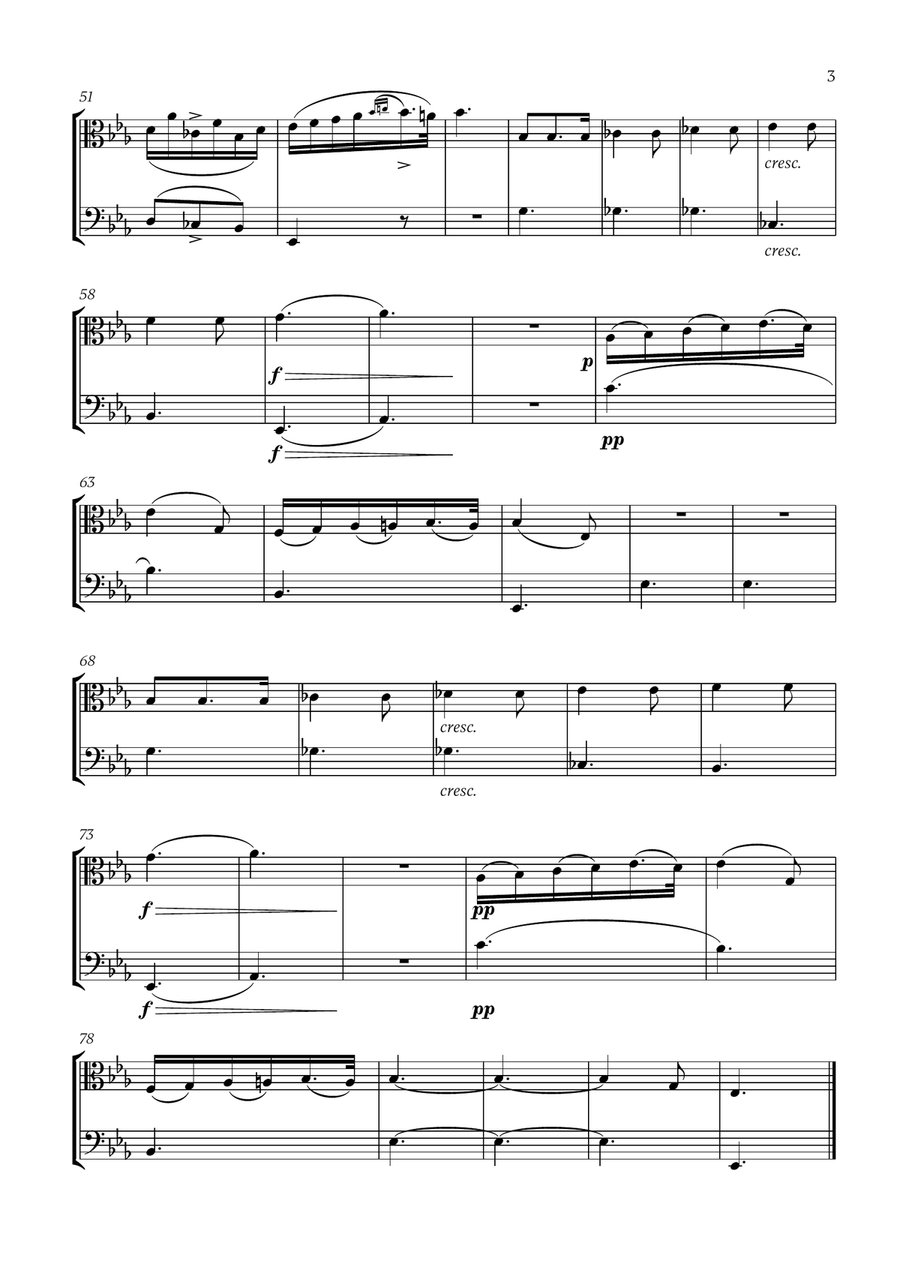 Franz Schubert - Du bist die Ruh for Viola and Bassoon Bassoon scores gallery preview page 3