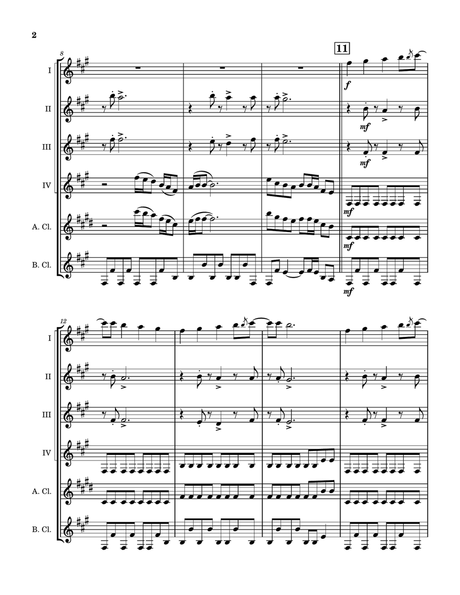 I Was Made For Lovin' You Clarinet Quintet scores gallery preview page 3