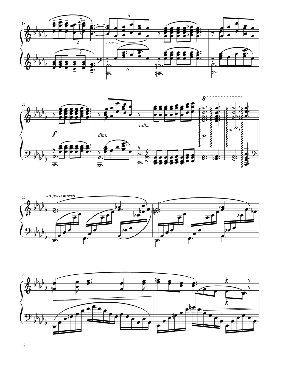 Clair de Lune - Debussy Piano Solo scores gallery preview page 2
