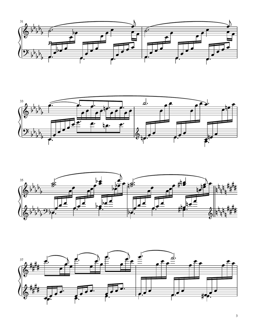 Clair de Lune - Debussy Piano Solo scores gallery preview page 3