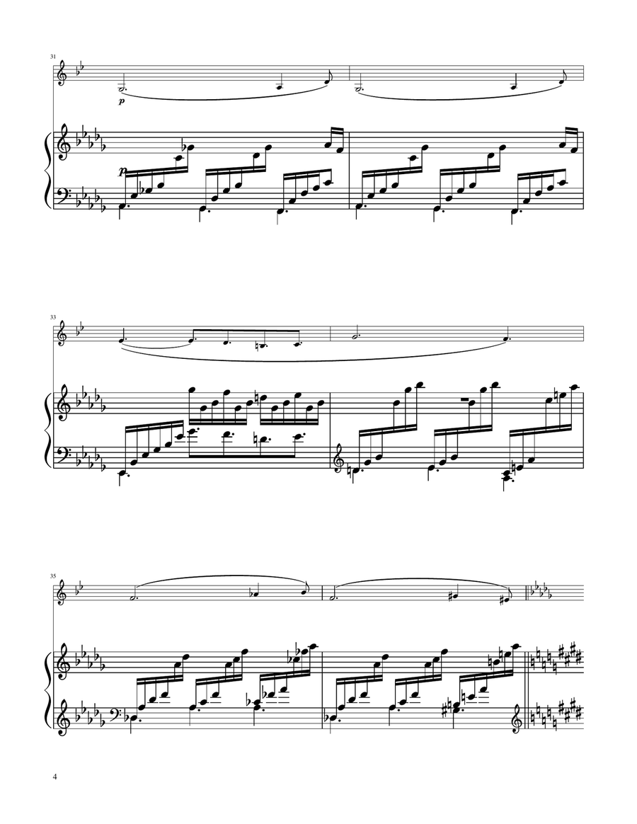 Clair de Lune - Clarinet in Eb Solo w/Piano E-Flat Clarinet scores gallery preview page 4