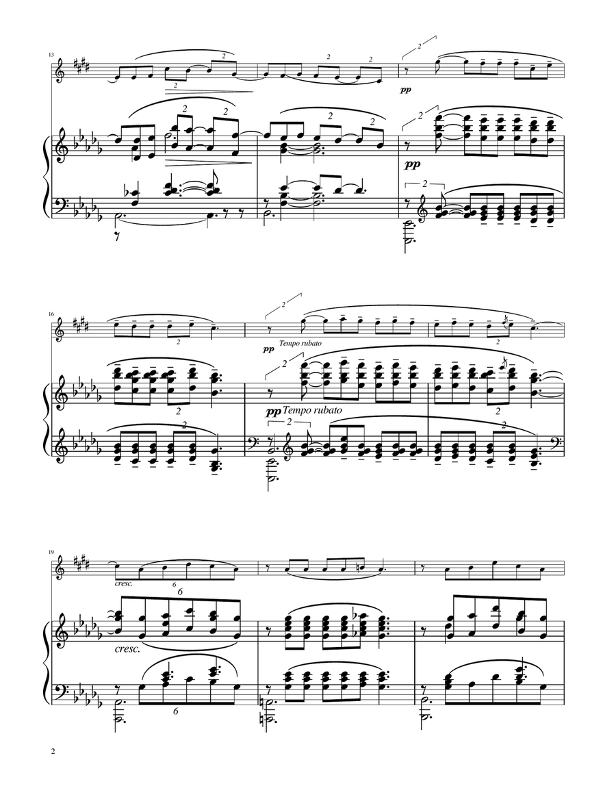 Clair de Lune - Clarinet in A Solo w/Piano A Clarinet scores gallery preview page 2