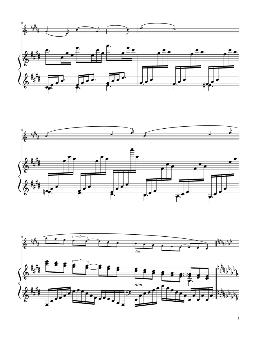 Clair de Lune - English Horn Solo w/Piano English Horn scores gallery preview page 5