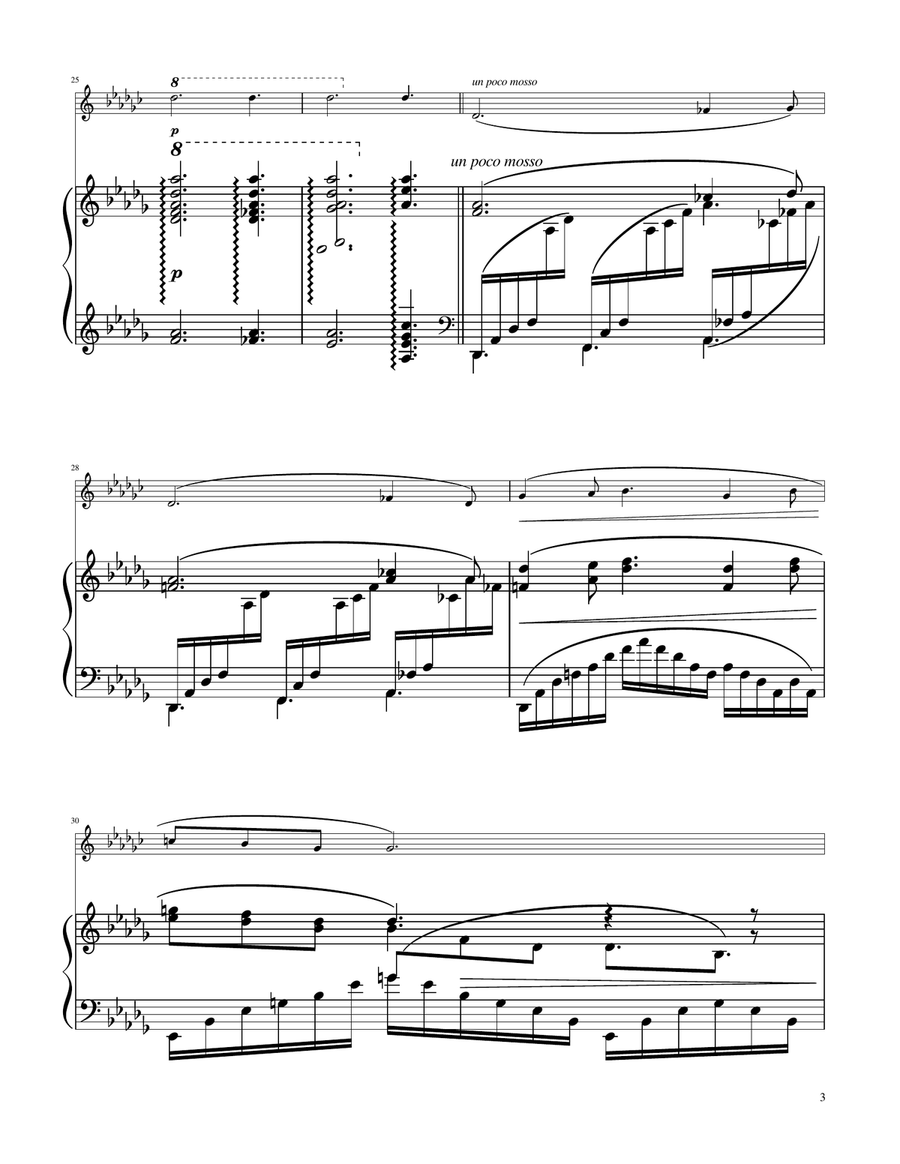 Clair de Lune - Alto Flute Solo w/Piano Flute Solo scores gallery preview page 3