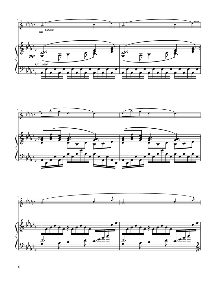 Clair de Lune - Alto Flute Solo w/Piano Flute Solo scores gallery preview page 6