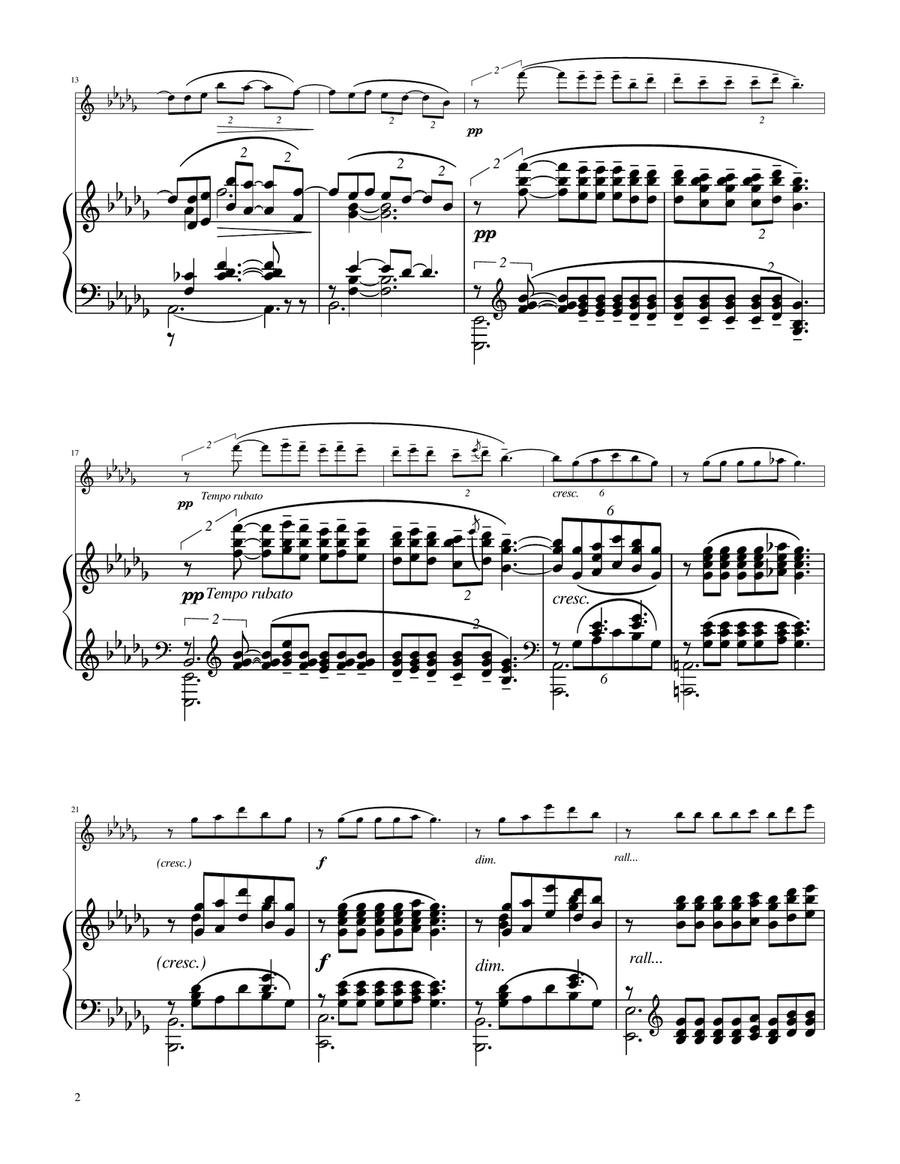 Clair de Lune - Flute Solo w/Piano Flute Solo scores gallery preview page 2