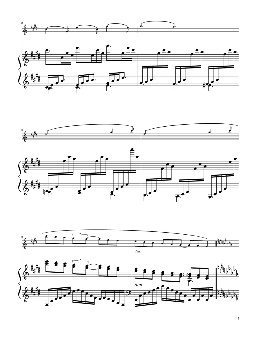 Clair de Lune - Flute Solo w/Piano Flute Solo scores gallery preview page 5