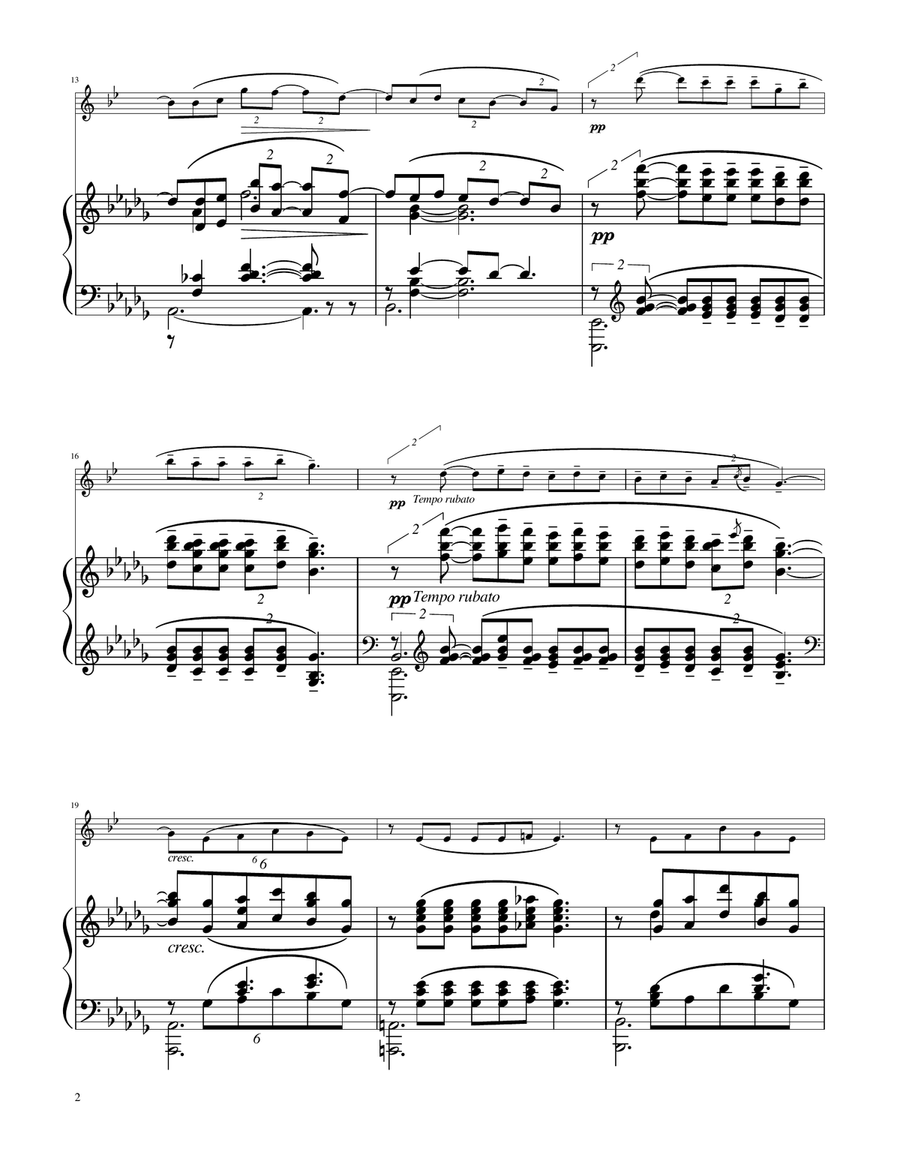 Clair de Lune - Baritone Sax Solo w/Piano Baritone Saxophone scores gallery preview page 2
