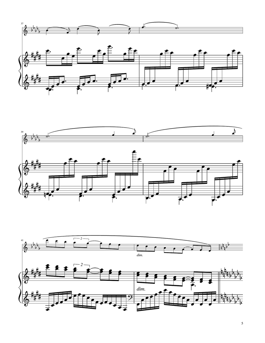 Clair de Lune - Baritone Sax Solo w/Piano Baritone Saxophone scores gallery preview page 5