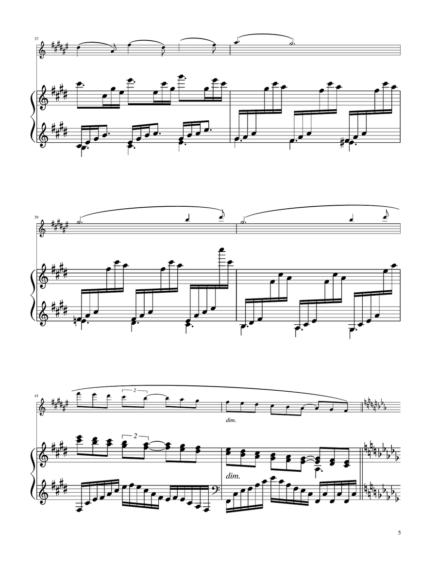 Clair de Lune - Soprano Sax Solo w/Piano Soprano Saxophone scores gallery preview page 5