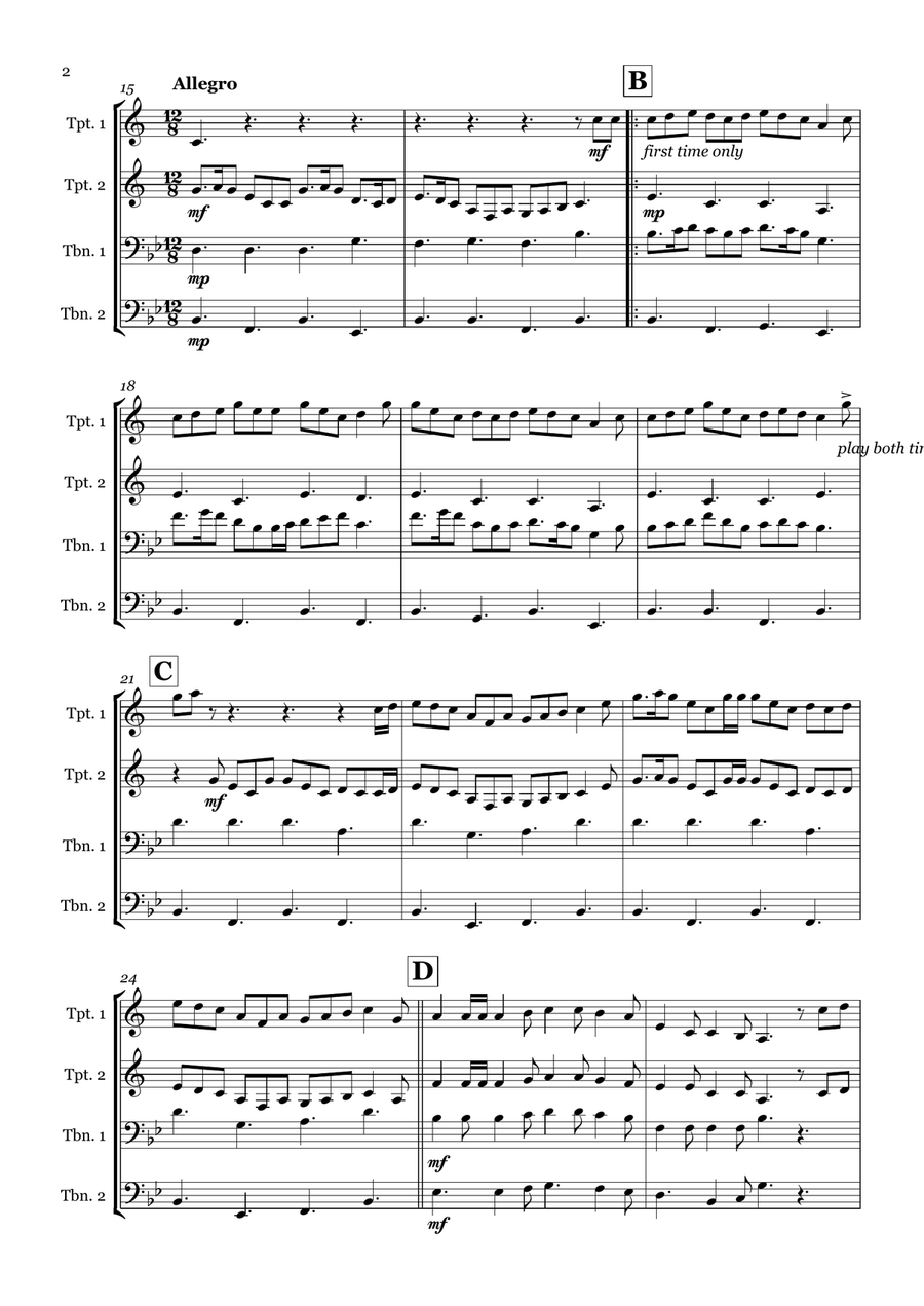 Fairytale Of New York Fairytale Of New York Brass Quartet scores gallery preview page 2