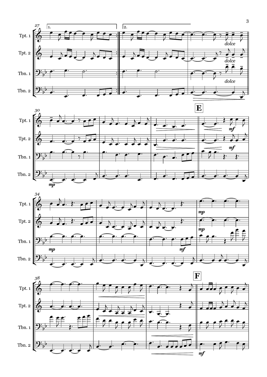 Fairytale Of New York Fairytale Of New York Brass Quartet scores gallery preview page 3