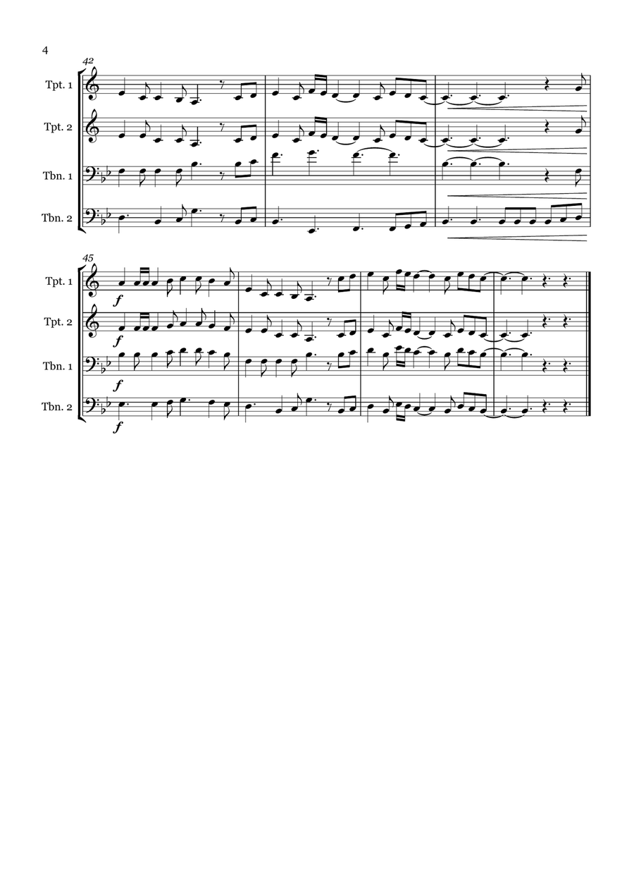 Fairytale Of New York Fairytale Of New York Brass Quartet scores gallery preview page 4