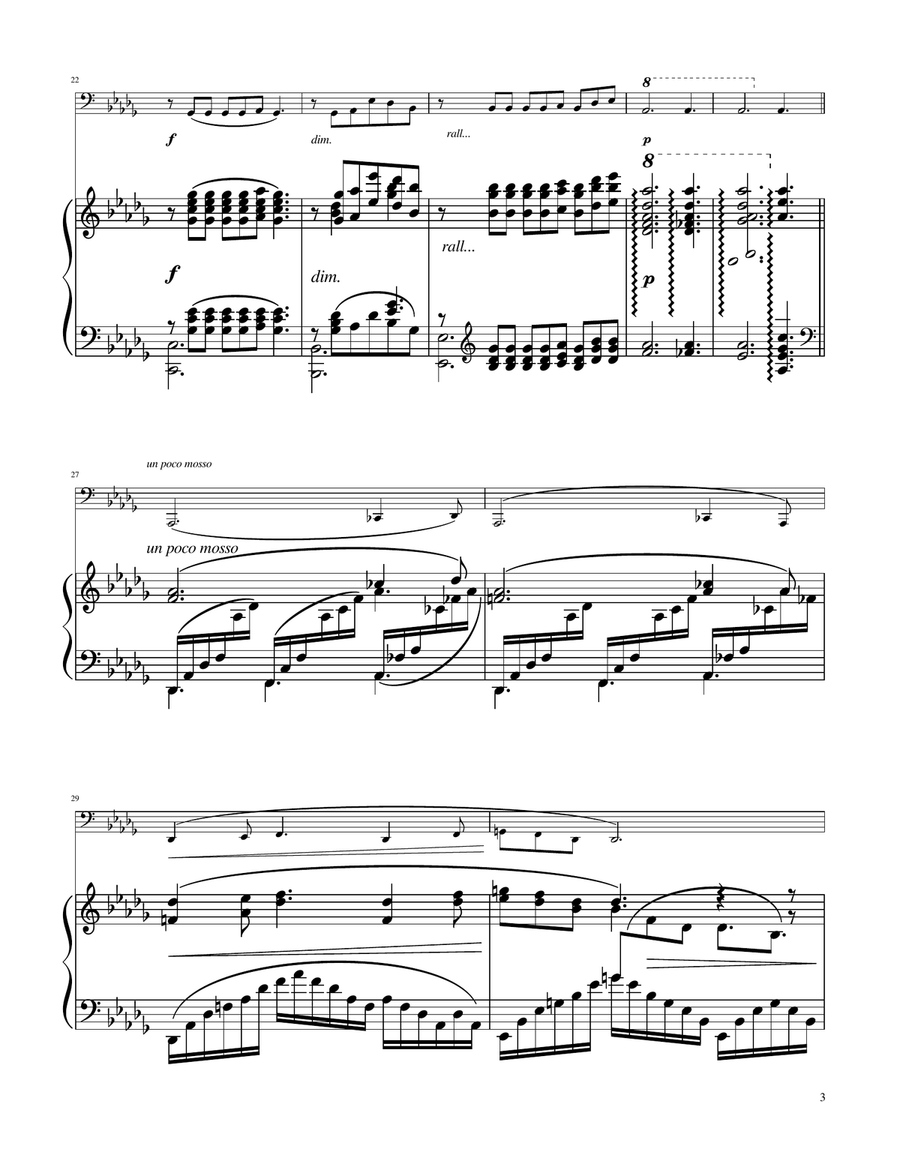 Clair de Lune - Tuba Solo w/Piano Tuba scores gallery preview page 3