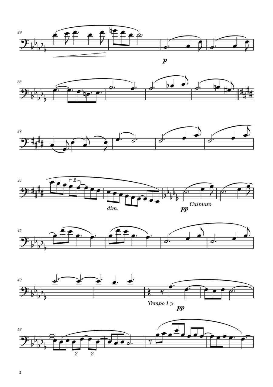 Clair de Lune - Trombone Solo Trombone Solo scores gallery preview page 2