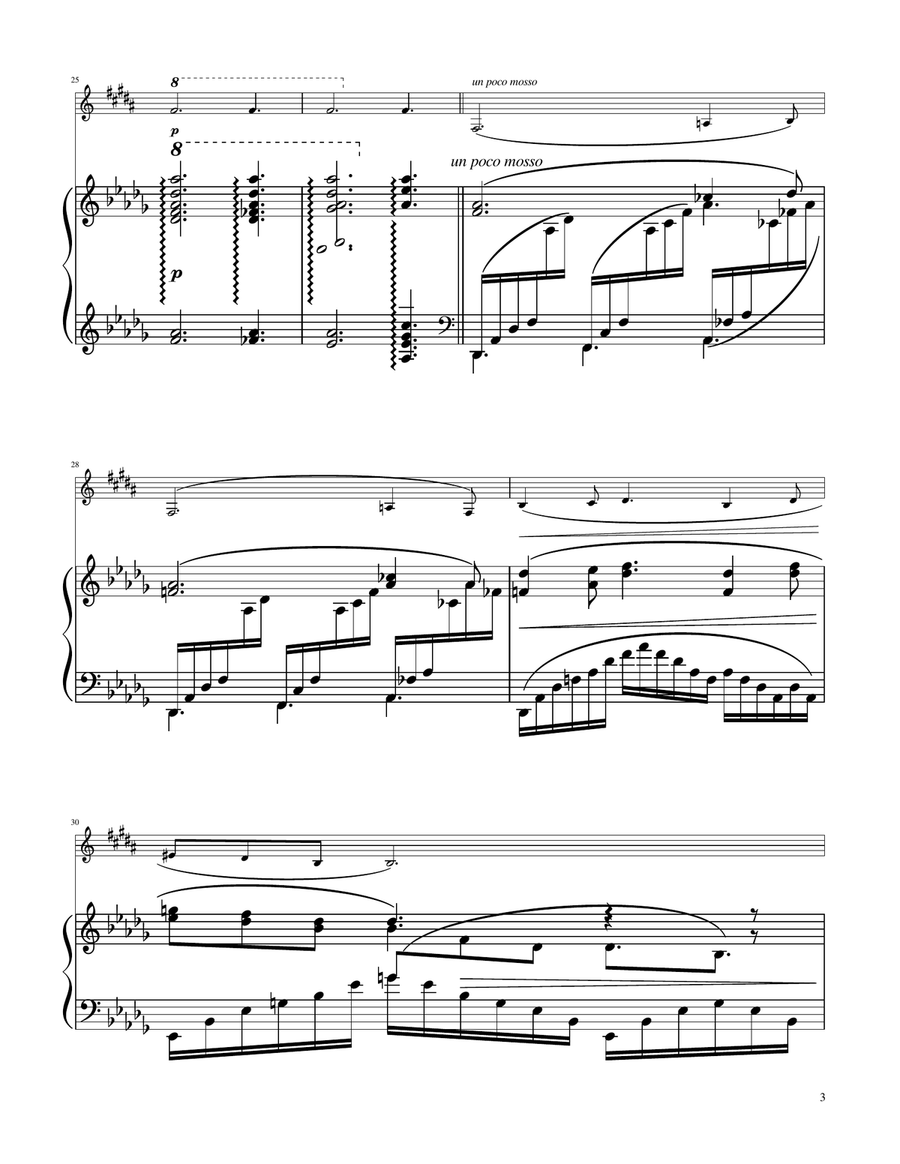 Clair de Lune - Trumpet in D Solo w/Piano Trumpet Solo scores gallery preview page 3