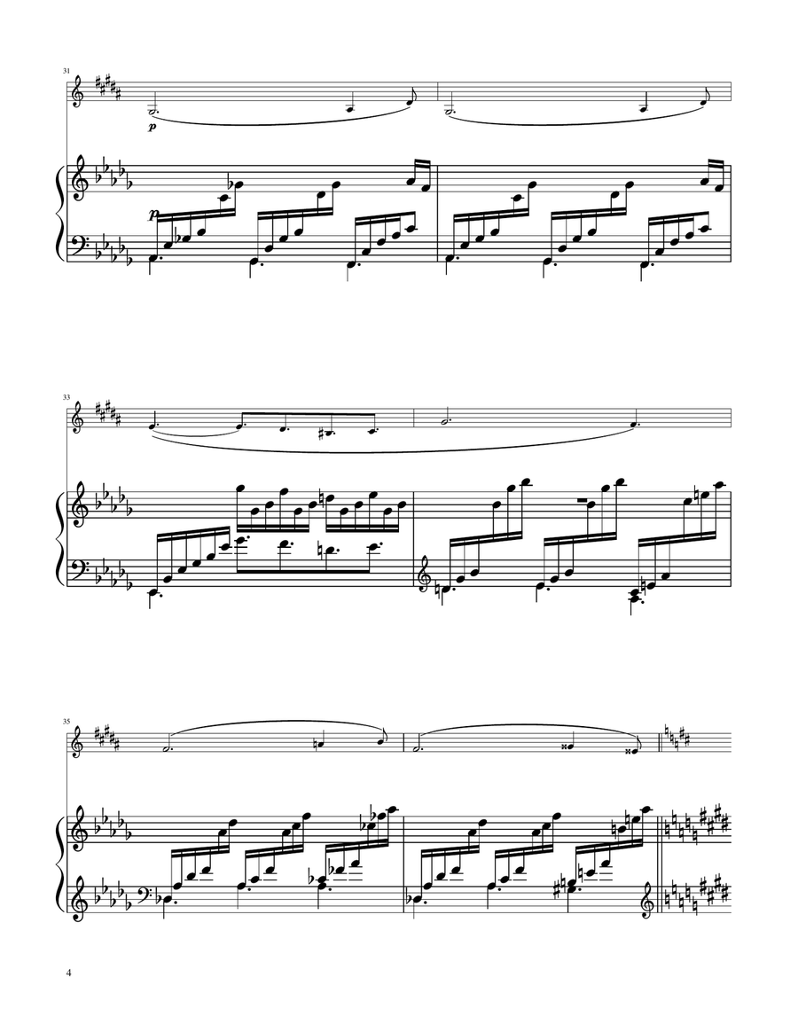 Clair de Lune - Trumpet in D Solo w/Piano Trumpet Solo scores gallery preview page 4