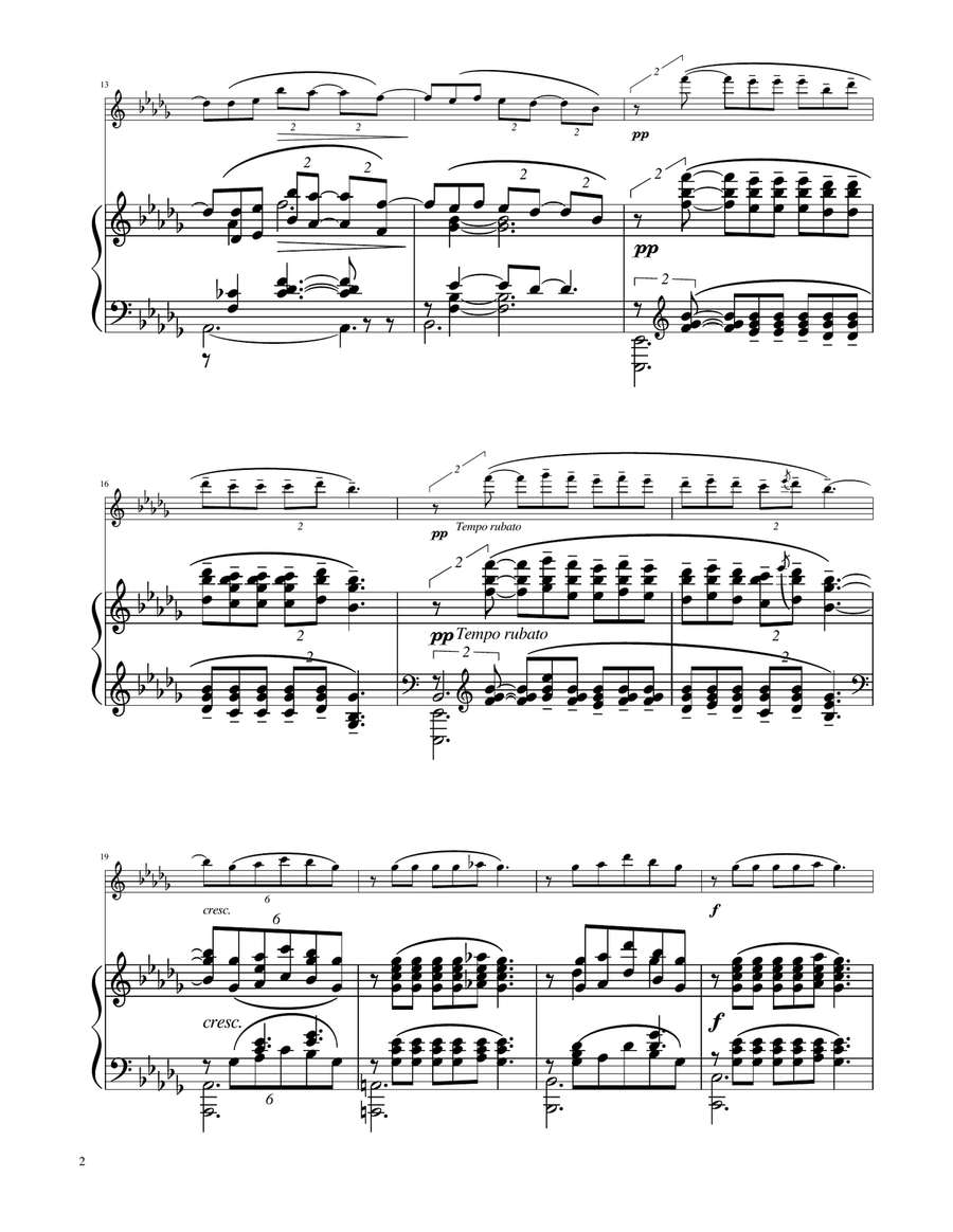 Clair de Lune - Violin Solo w/Piano Violin Solo scores gallery preview page 2