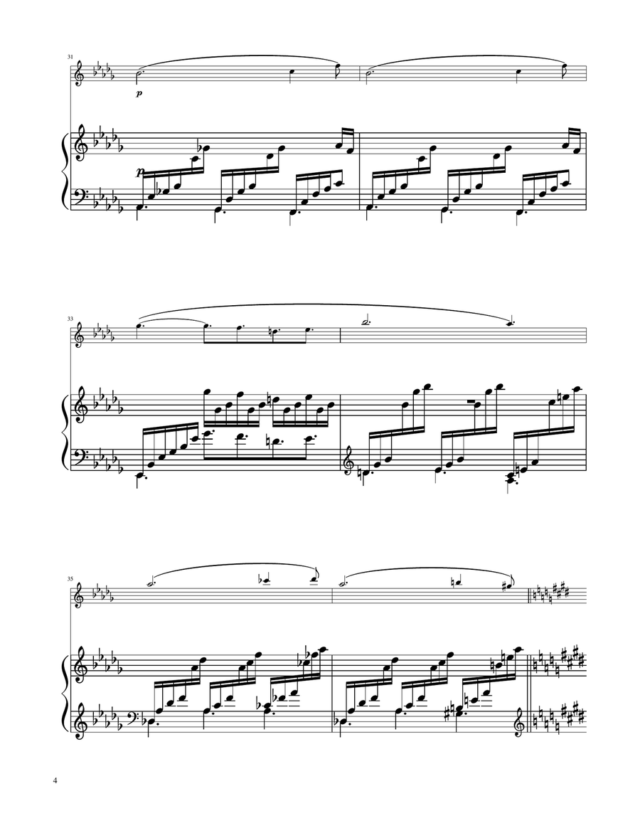 Clair de Lune - Violin Solo w/Piano Violin Solo scores gallery preview page 4