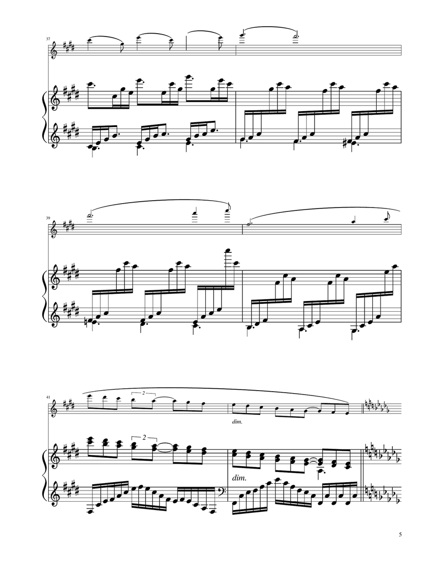 Clair de Lune - Violin Solo w/Piano Violin Solo scores gallery preview page 5