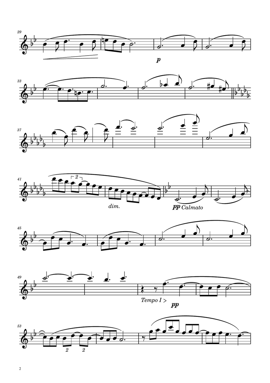 Clair de Lune - Alto Sax Solo Alto Saxophone scores gallery preview page 2