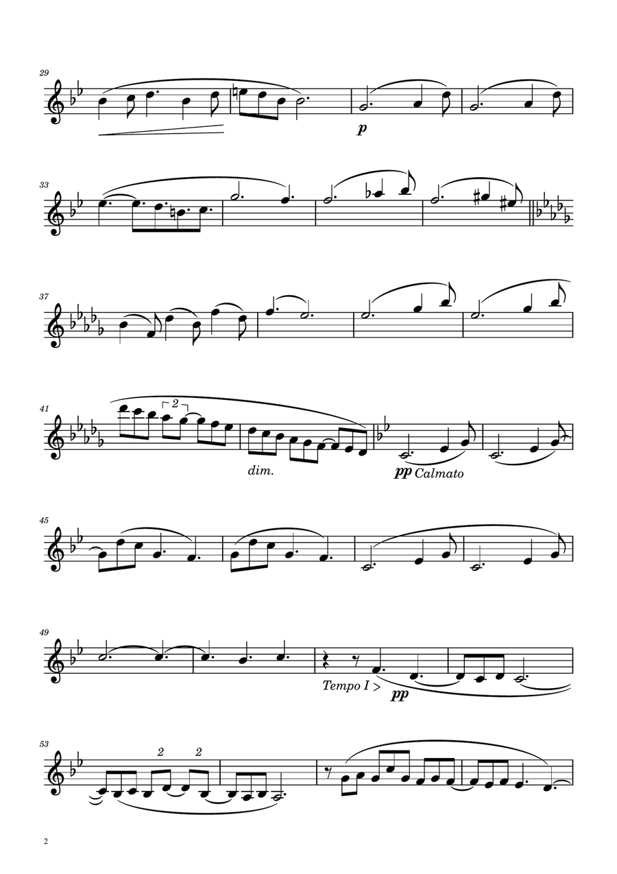 Clair de Lune - Baritone Sax Solo Baritone Saxophone scores gallery preview page 2