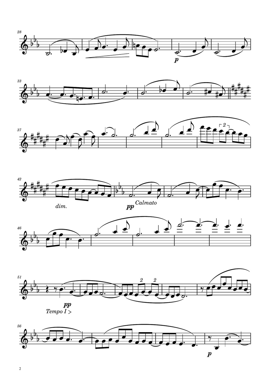 Clair de Lune - Soprano Sax Solo Soprano Saxophone scores gallery preview page 2