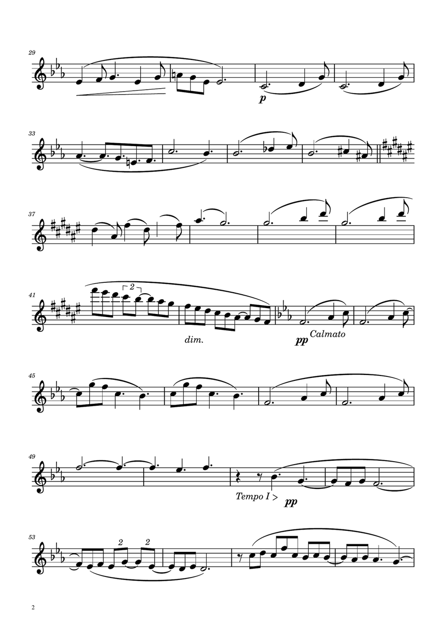 Clair de Lune - Tenor Sax Solo Tenor Saxophone scores gallery preview page 2