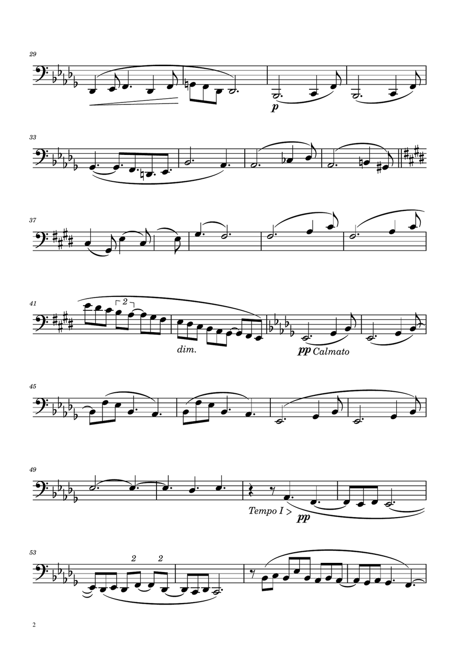Clair de Lune - Tuba Solo Tuba scores gallery preview page 2