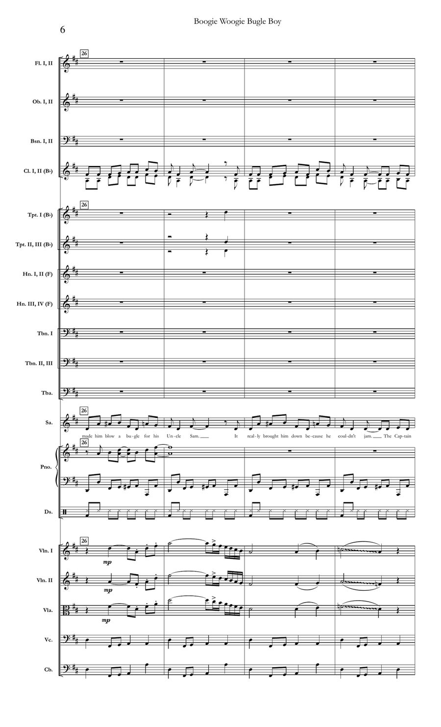 Boogie Woogie Bugle Boy Full Orchestra scores gallery preview page 6