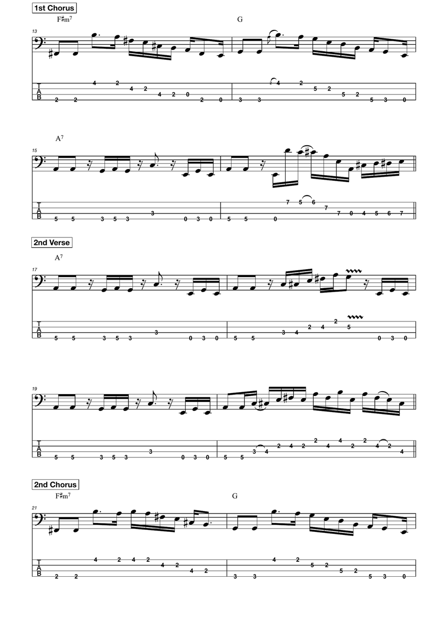 Who Did You Think I Was Who Did You Think I Was Bass Guitar Tablature scores gallery preview page 2