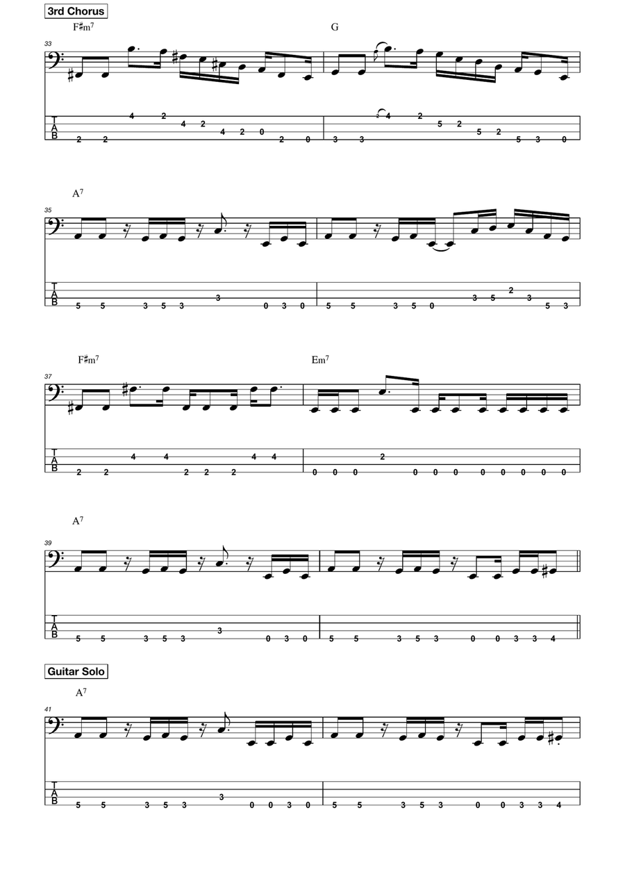 Who Did You Think I Was Who Did You Think I Was Bass Guitar Tablature scores gallery preview page 4