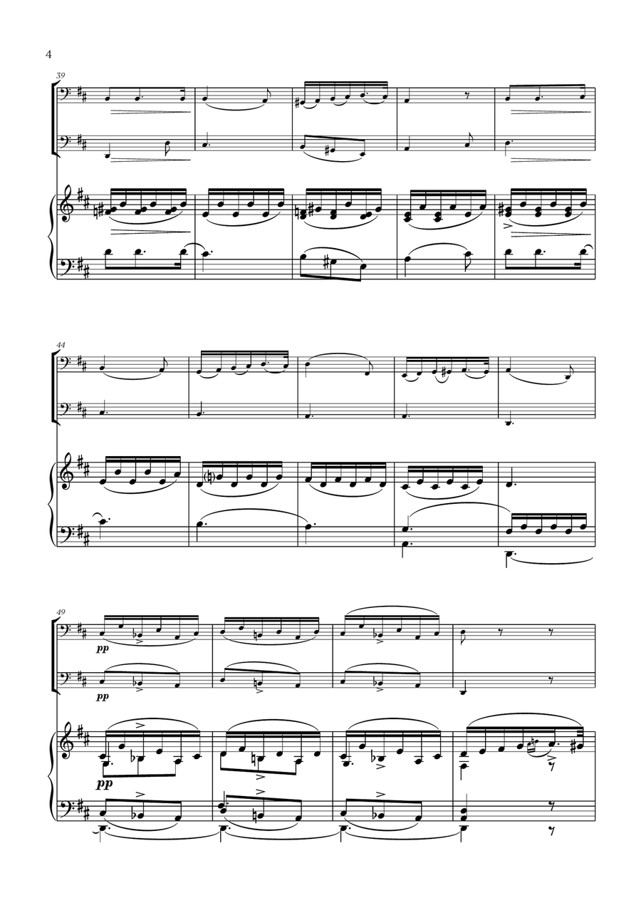Franz Schubert - Du bist die Ruh (D major) (for Bassoon Duet and Piano) Woodwind Duet scores gallery preview page 4