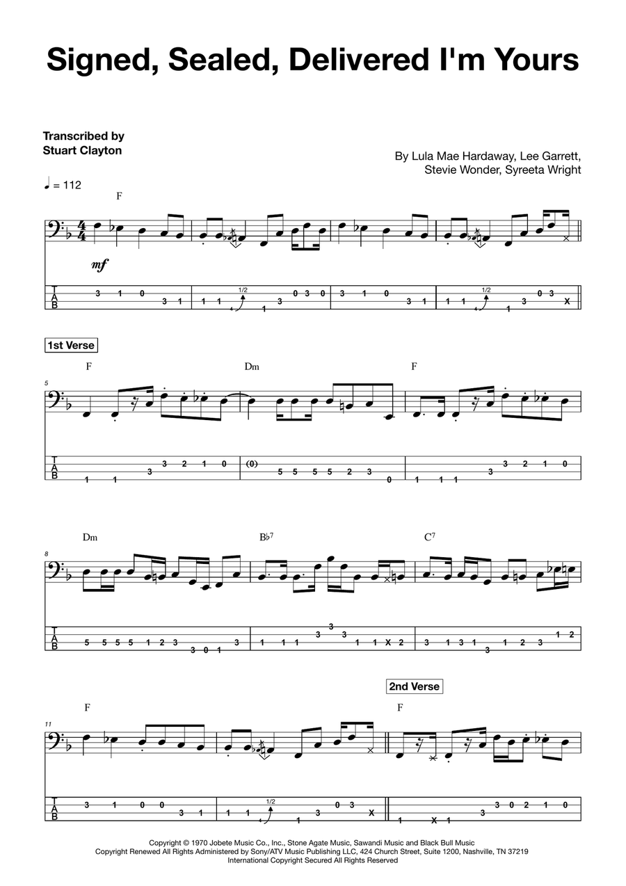 Signed, Sealed, Delivered I'm Yours Acoustic Guitar scores gallery preview page 1