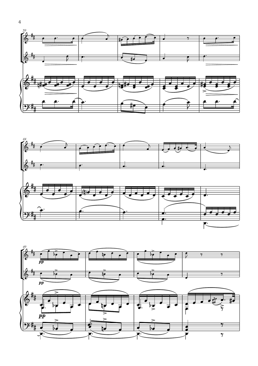 Franz Schubert - Du bist die Ruh (D major) (for Oboe Duet and Piano) Woodwind Duet scores gallery preview page 4