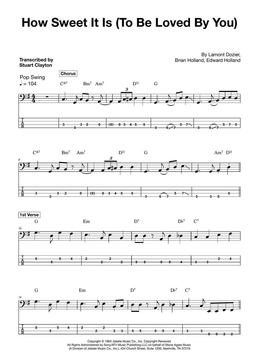 How Sweet It Is (To Be Loved By You) Acoustic Guitar scores gallery preview page 1