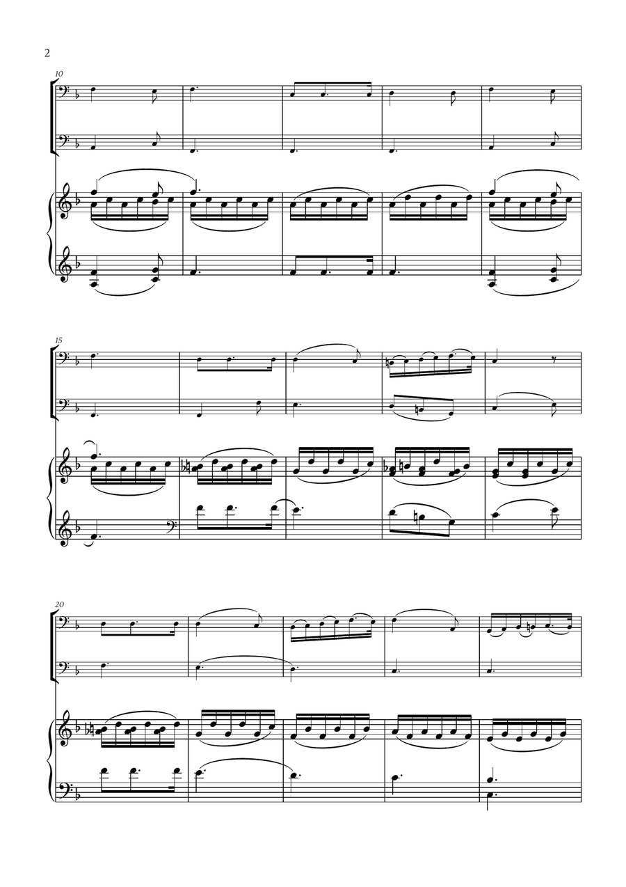 Franz Schubert - Du bist die Ruh (F major) (for Bassoon Duet and Piano) Woodwind Duet scores gallery preview page 2