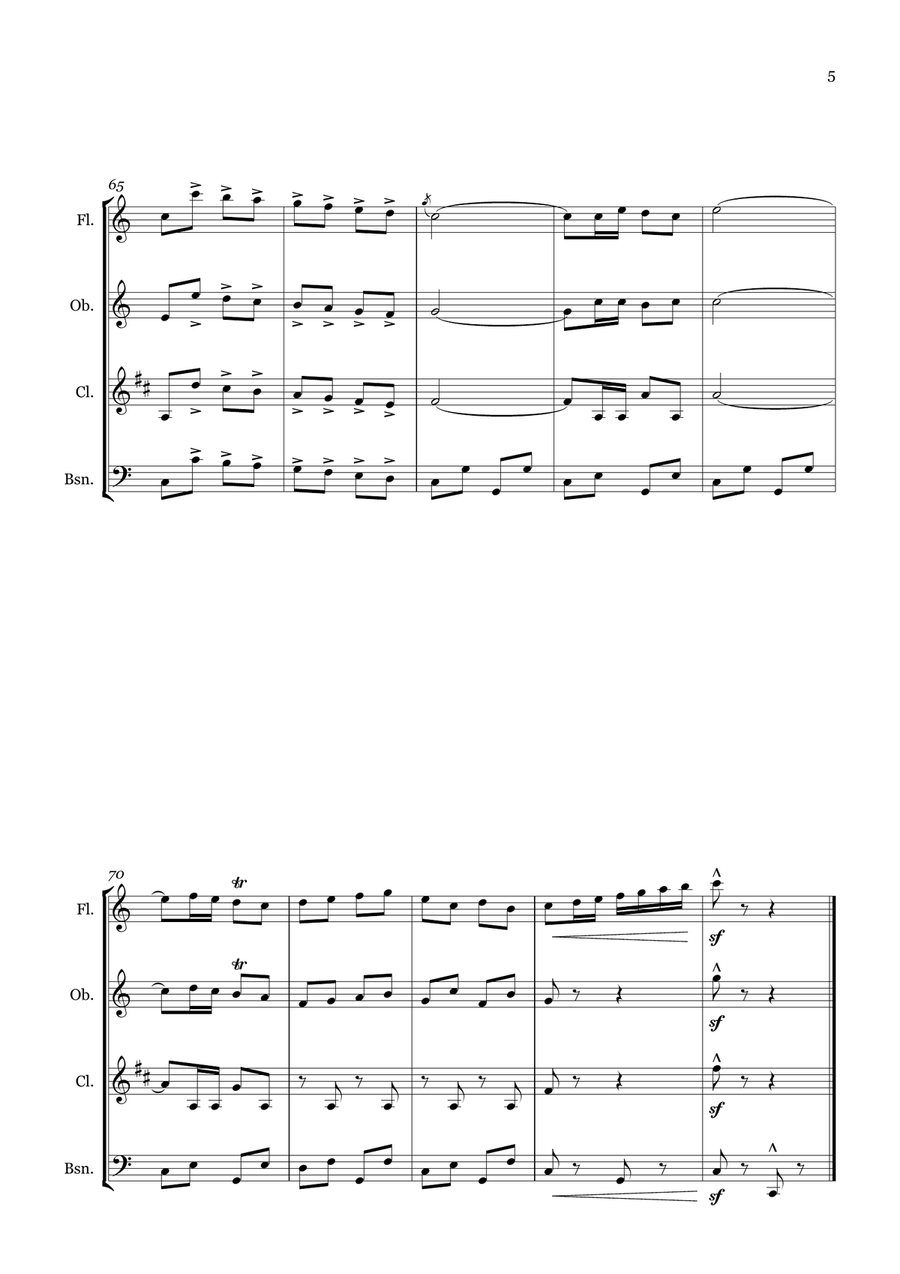 Freilach Freilach Woodwind Quartet scores gallery preview page 5