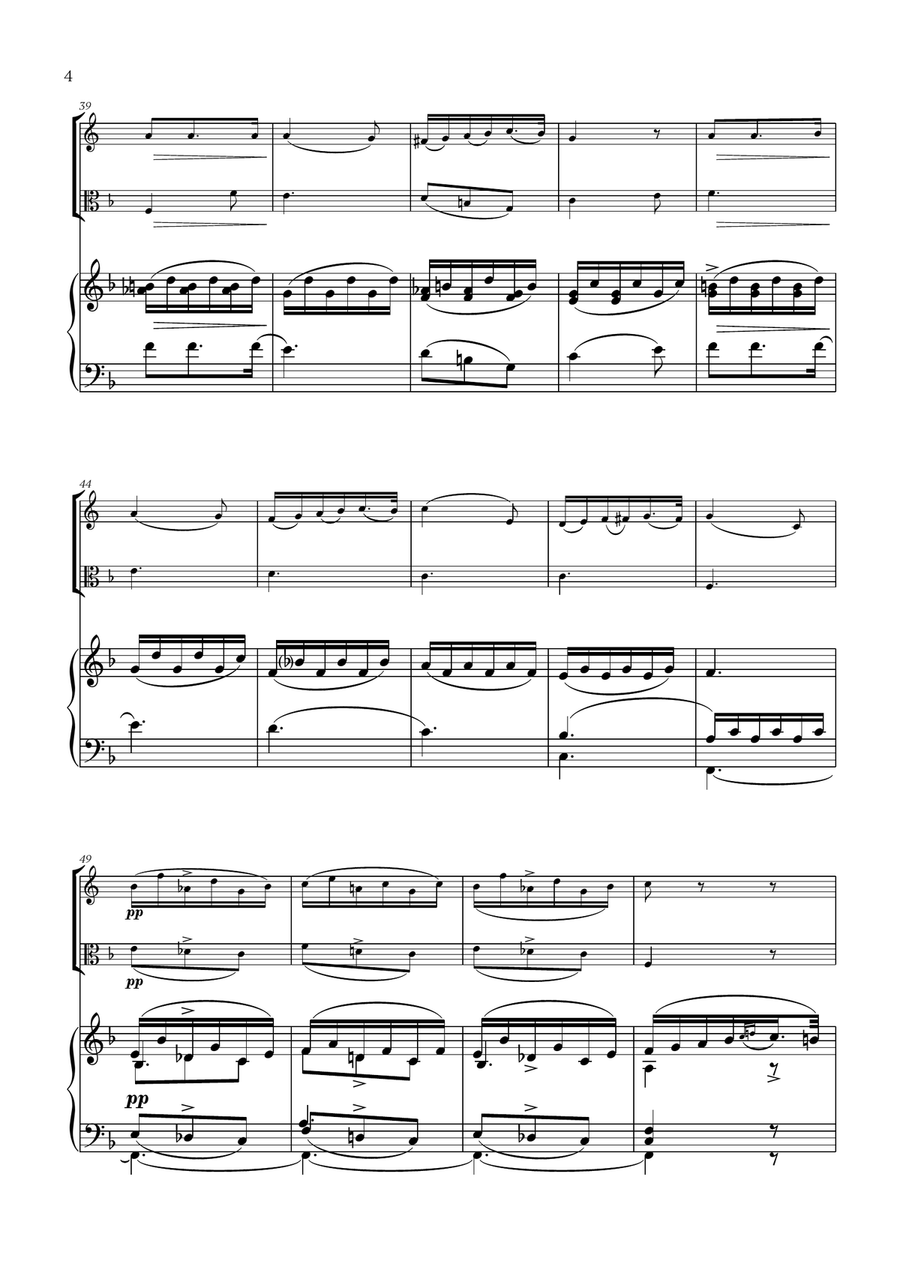 Franz Schubert - Du bist die Ruh (F major) (for French Horn, Viola and Piano) Horn scores gallery preview page 4