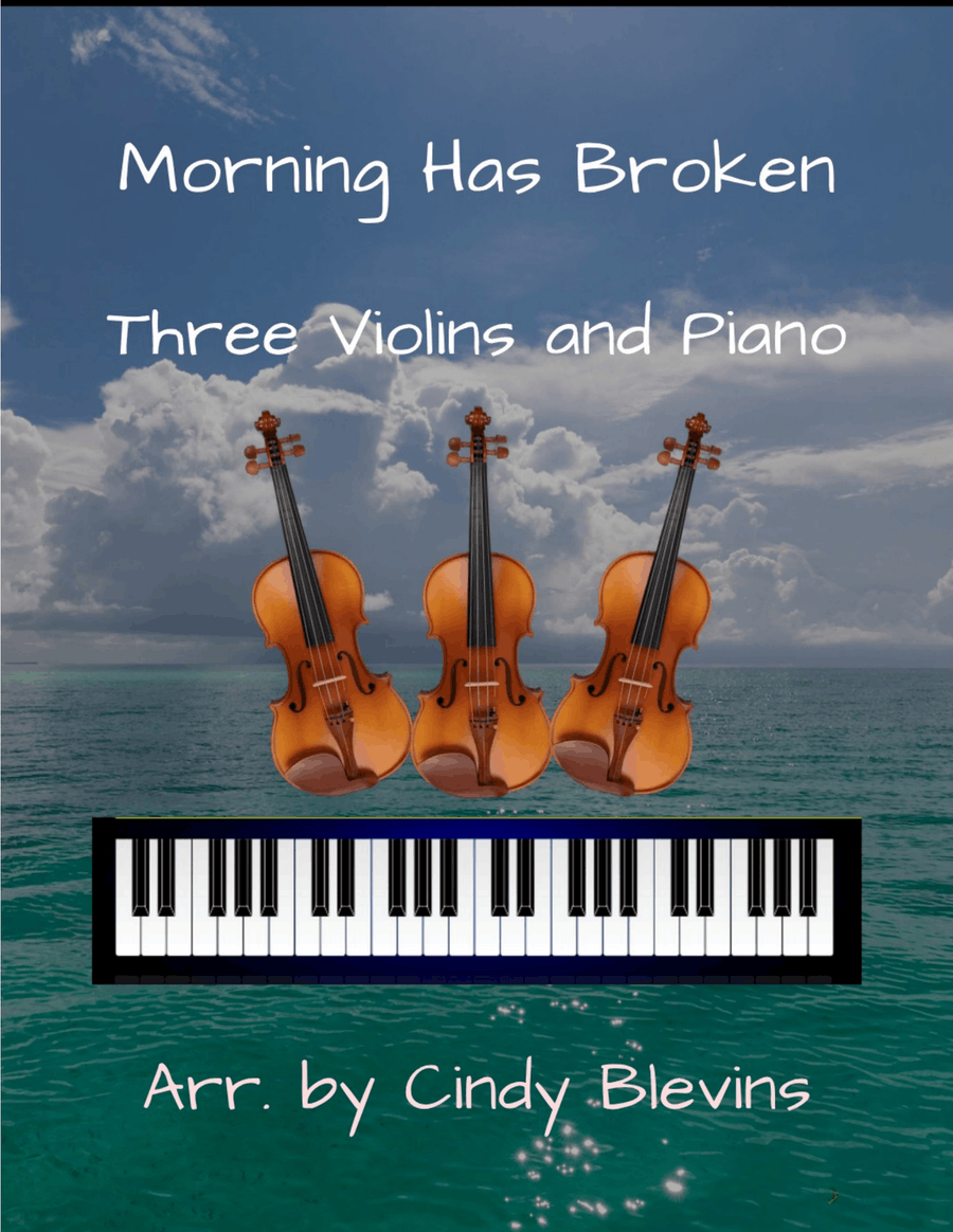 Morning Has Broken, for Three Violins and Piano Small Ensemble scores gallery preview page 1