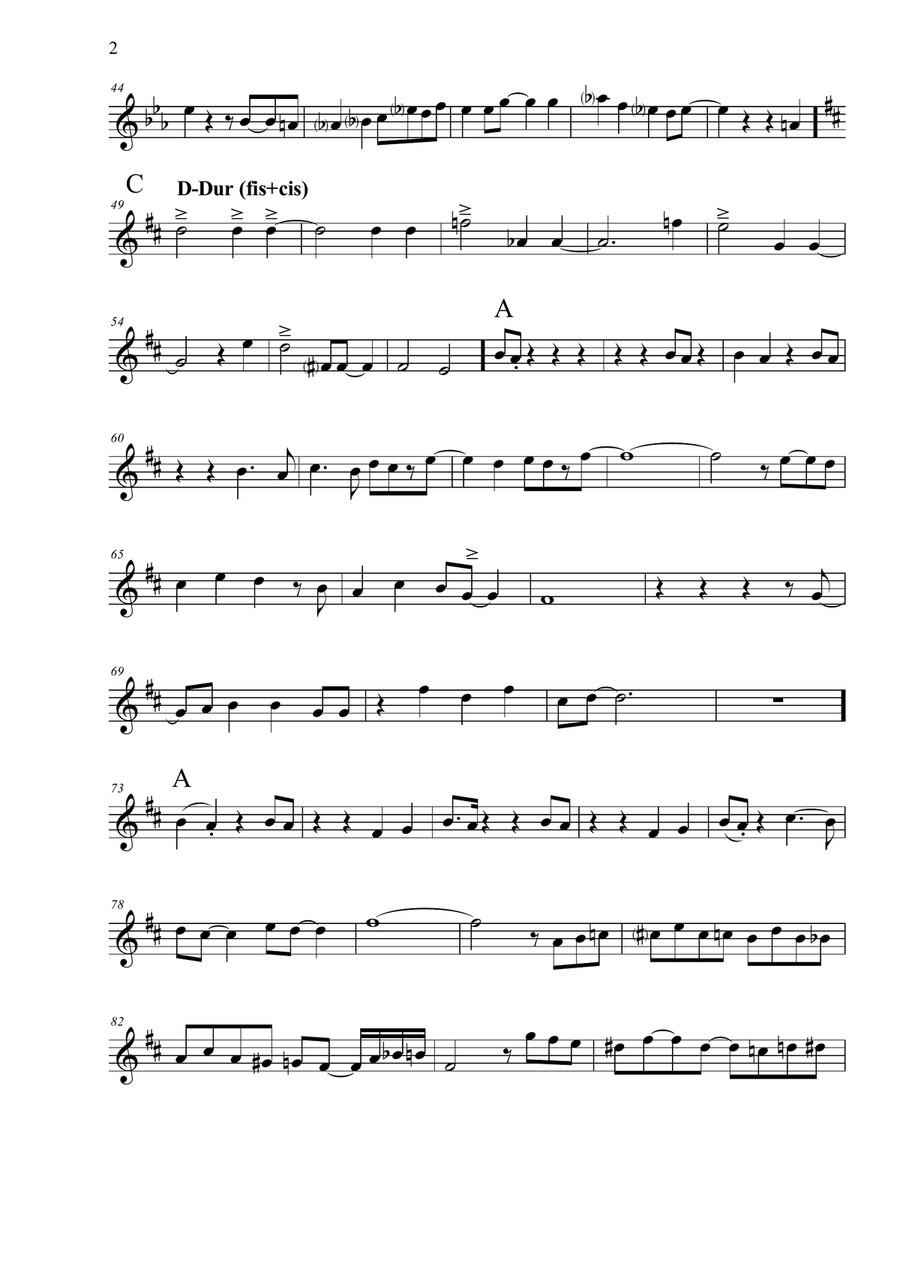 Cheek To Cheek Tenor Saxophone scores gallery preview page 2