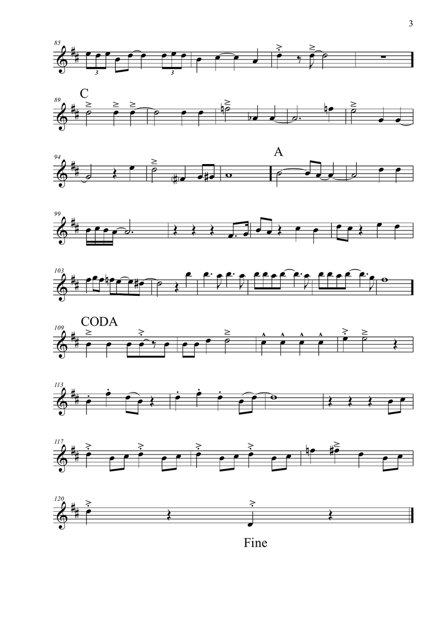 Cheek To Cheek Tenor Saxophone scores gallery preview page 3